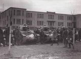 Press Photo Ww2 Bef King George Inspects Armoured Cars Avesnes Dec 1939