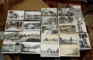 21 Vintage Postcards Of Japan - - Many Real Photo (rppcs) 1910s - 1930s