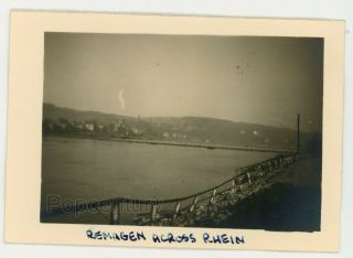 Ww2 Photograph 1945 France Germany Ramagen Across Rhine River Bridge View Photo
