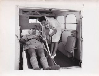 Press Photo Ww2 Jewish Settlement Police Inside Ambulance 24.  9.  1942
