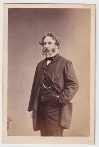 William Notman : Henry Wadsworth Longfellow 1860s Cdv Photo Poet Author Writer