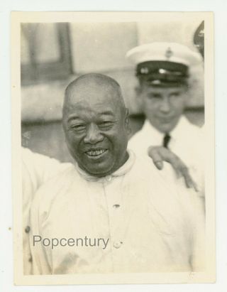 Pre Ww2 1932 Photograph China Chefoo Chinese Man Singh Fat Us Navy Photo Yantai