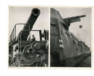 Wwii Photo German Armored Train Railway Gun Authentic Ww2