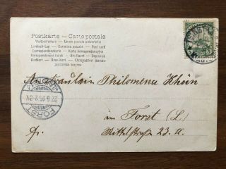 CHINA OLD POSTCARD GOUVERNEUR TSINANFU TSINGTAU TO GERMANY 1905 2