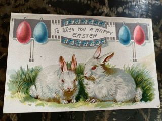 Vintage Easter Postcard Rabbit Bunny Tuck 