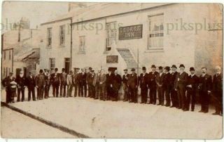 Old Pub Postcard The George Inn Portland Dorset Wyndham Real Photo 1906