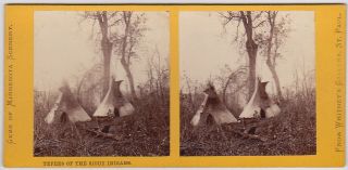 Whitney : Sioux Indians Native - Americans Teepees Papoose Textiles 1860s Sv Photo
