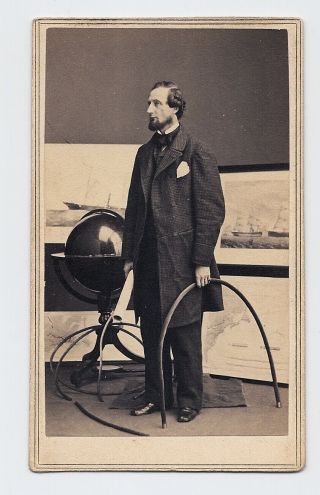 Cyrus W.  Field & Atlantic Tele Cable : C.  D.  Fredericks Nyc 1860s Rare Cdv Photo