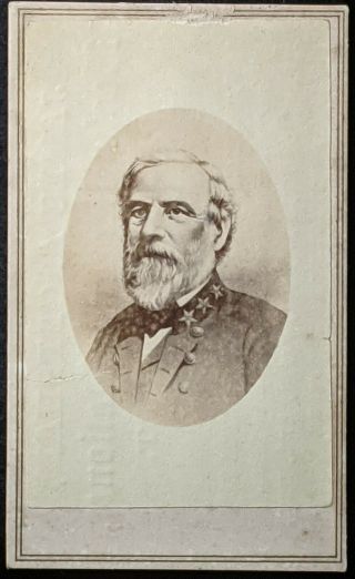 Civil War Cdv Confederate General Robert E.  Lee James A.  Gresham N.  O.  Bookseller