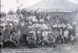 Rare 1935 Photo Tim McCoy Congress of Rough Riders Barnum & Bailey Circus 3