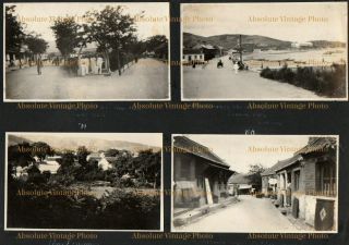 Chinese Postcard Size Photos Port Edward Wei Hai Wei China Album Page C.  1925