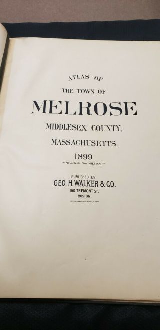 Atlas Of Melrose Massachusetts 1899 binding messed up but pages still intacted 3
