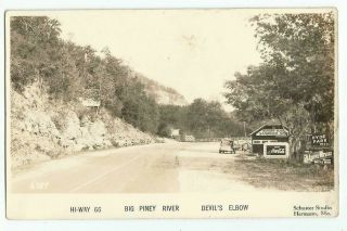 Devils Elbow,  Mo Missouri Old Rppc Postcard,  Highway 66,  Hyde Park Beer Route 66