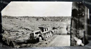 Ww2 Libya - Passing An Abandoned German Half - Track Raf 70 Sqn Photo 11 By 5.  5cm