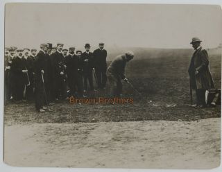 1900s Industrialist Philanthropist Andrew Carnegie Golfing In Scotland Dbw Photo