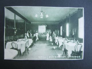 Old Vintage 1911 - Boyes Hot Springs Ca.  - Grill - Postcard - Sonoma County