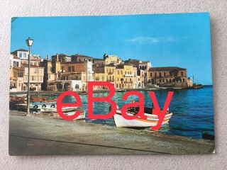Greece Crete Chania Old Port City Old Postcard