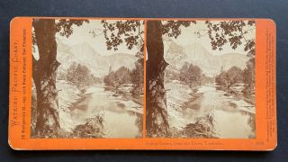 Yosemite California Stereoview Indian Canon From The River Carleton Watkins 1870