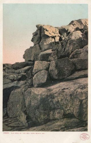 Antique Postcard C1906 Old Man Of The Sea York Beach,  Me Maine 19020