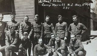 - Ww1 Us Army Camp Merritt Nj Almost Home May 5 1919 Photo Postcard Rppc