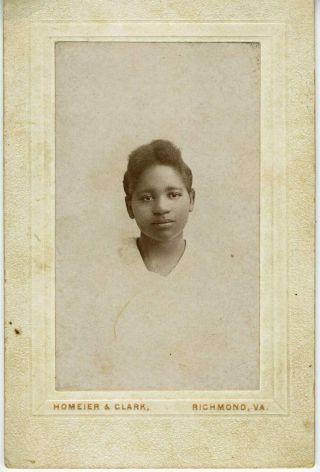 Vintage Cabinet Photo - African American Women - Homeier & Clark Richmond,  Va
