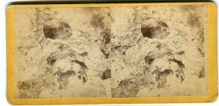 Antique 1870s Fort Mackinac Island Michigan Mi Stereoview,  Devil 