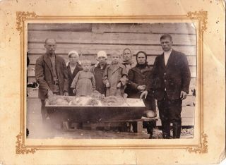 Big Cdv Post Mortem - Child In Coffin - Funeral - Antique Russian Photo 1910s