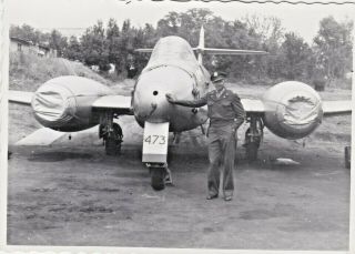 Ww2 American Photo - 1945 Rare Late War Gloster Meteor Jet Not Me262 Wow