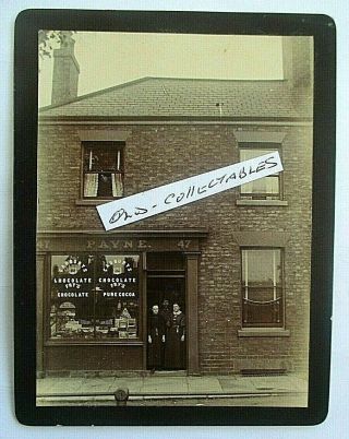 Shop Front& Ladies C1910 Payne Chocolate / Sweet Shop 47 ? Grimsby Lincolnshire