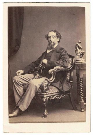 Charles Dickens English Writer Cdv Portrait By J & C Watkins,  London 1865
