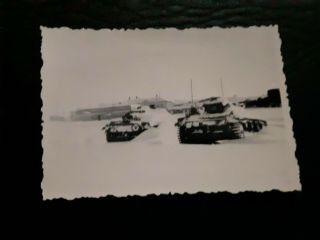 Ww2 Wwii German Military Picture Tanks Covered In Snow