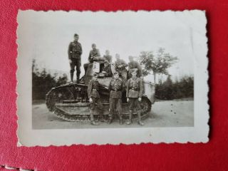 German Soldiers,  Armoured Car,  Truck,  Tank 1943.  Ww2 Photo 7x5cm