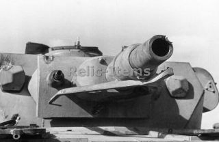 Ww2 Picture Photo Close Up Of A German Panzer Iv Ausf.  Tank Gun And Turret 1179