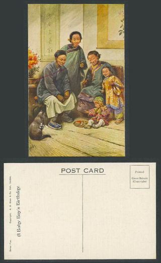 China Es Hardy Old Postcard A Chinese Baby Boy 