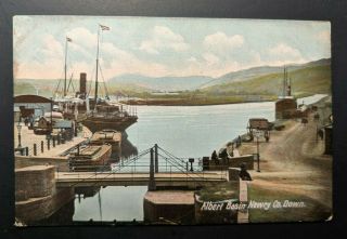Vintage Albert Basin Newry Co Down Ireland Real Picture Postcard