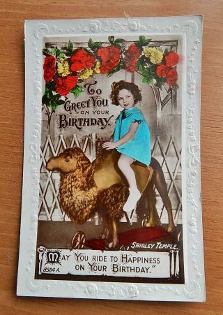 Vintage 1936 Shirley Temple Birthday Postcard