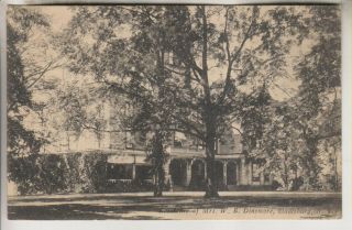 Vintage Postcard - Residence Of Mrs.  W.  B.  Dinsmore - Staatsburg York