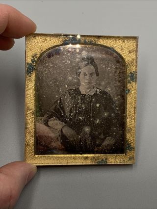 Antique Daguerreotype Portrait Photo Of A Woman Estate Find