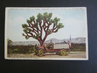 Old Vintage Moreland Distillate Truck - Advertising Postcard - Mojave Desert Ca.