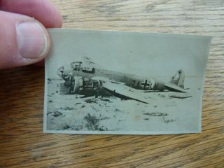 Ww2 Photo Destroyed German Junkers Ju88 In Desert 80 X 50mm