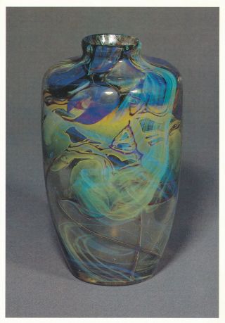 Vintage Postcard 1986 - Tiffany Louis Vase Vers 1900 Favrile Glass Musees Mo - 3221