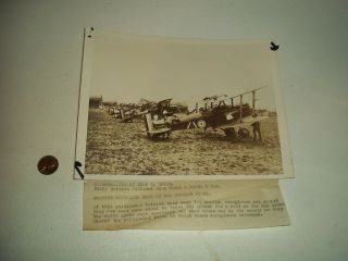 Wwi Ww1 Kadel & Herbert Press Photograph British Airplanes On Western Front