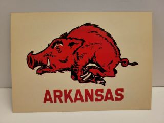 Vintage Postcard University Of Arkansas Razorbacks Mascot