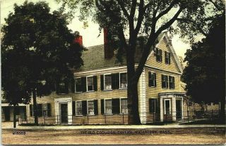 Postcard Watertown,  Mass.  The Old Coolidge Tavern Street View