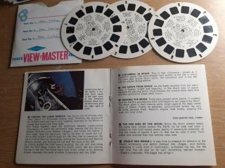 1969 Moon Landing NASA APOLLO VIEWMASTER 3 reels & booklet/sleeve B - 663 3