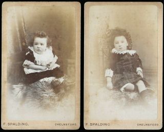 Victorian Cdv Photos Child Girl Spalding Studio Chelmsford One Post Mortem?
