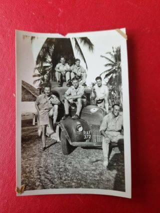 R.  A.  F In Tanzania 1943.  Raf Car No Raf372.  Ww2 Photo