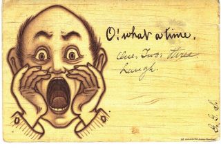 Old Postcard Old What A Time Funny Face Man Joseph Koehler 1906 Undivided Back