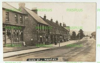 Old Postcard Kenley High Street Shops Croydon Surrey Real Photo Vintage C.  1910