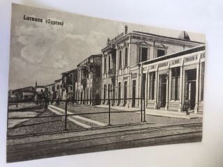 Larnaca.  Cyprus.  Seafront & Buildings.  Vintage Postcard.  Rare.  (vgc)